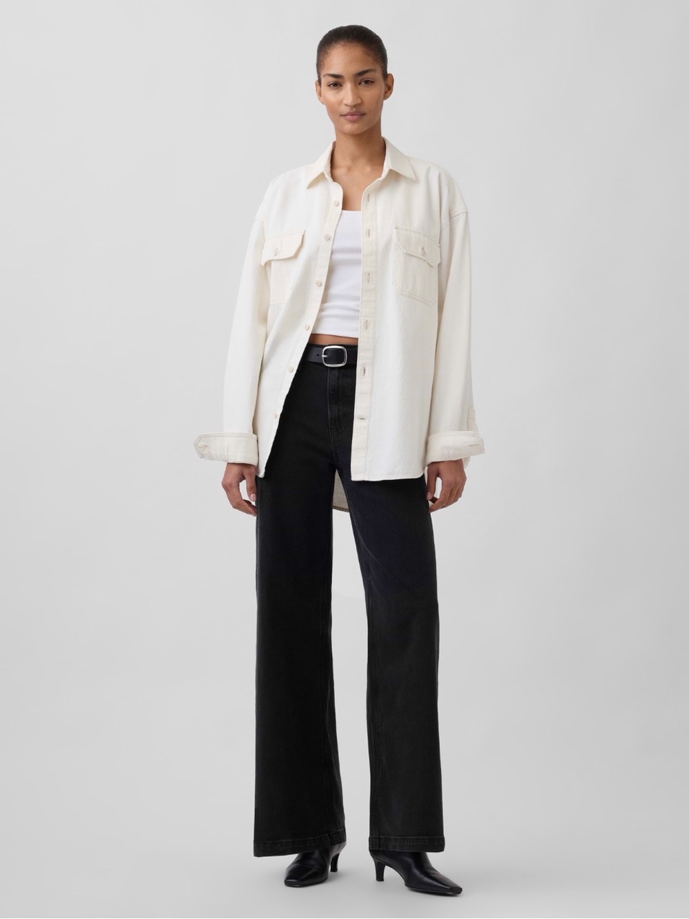 Gap High Rise Stride Jean - Wide Leg Size 26 Tall